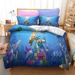 Game Minecraft Bedding Sets Pattern Quilt Cover Without Filler (Online Order Only)