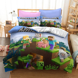 Game Minecraft Bedding Sets Pattern Quilt Cover Without Filler (Online Order Only)