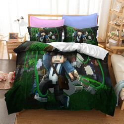 Game Minecraft Bedding Sets Pattern Quilt Cover Without Filler (Online Order Only)