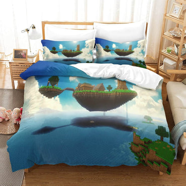 Game Minecraft Pattern Bedding Set Quilt Cover Without Filler (Online Order Only)