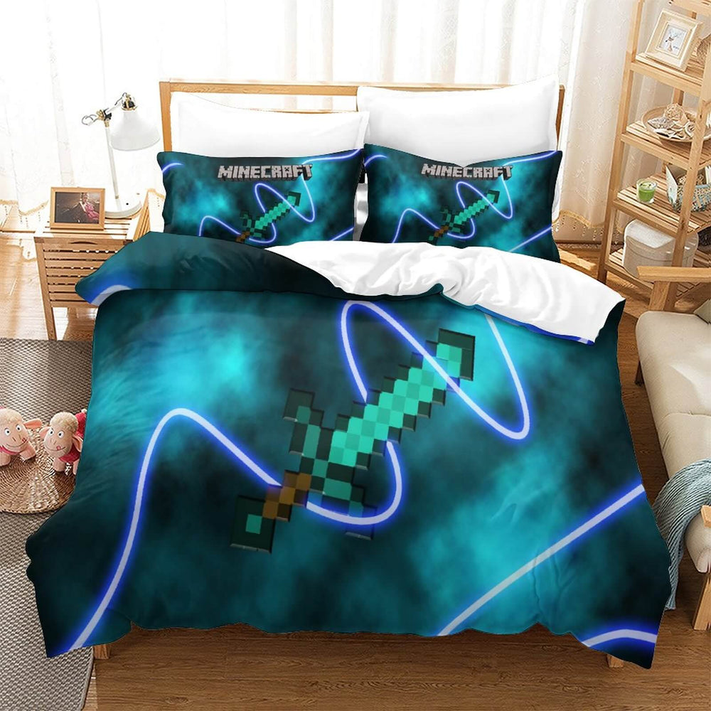Game Minecraft Pattern Bedding Set Quilt Cover Without Filler (Online Order Only)