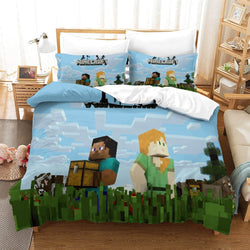 Game Minecraft Pattern Bedding Set Quilt Cover Without Filler (Online Order Only)