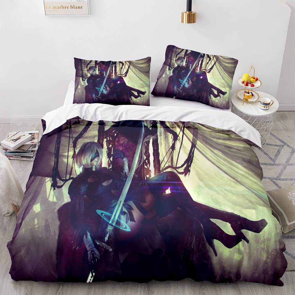 Game NieR Automata Cosplay Bedding Set Quilt Covers Without Filler (Online Order Only)
