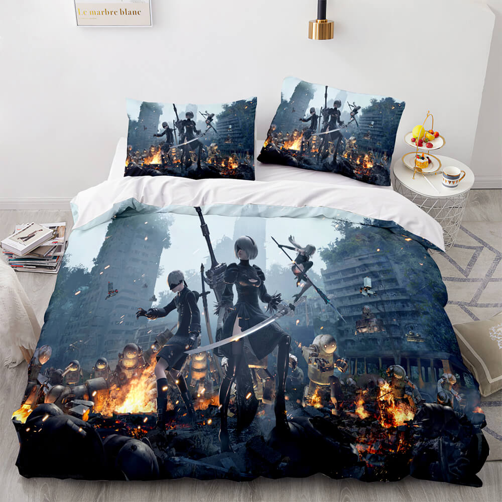 Game NieR Automata Cosplay Bedding Set Quilt Covers Without Filler (Online Order Only)