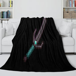 Game Pattern Minecraft Blanket Flannel Throw Kids Room Decoration (ONLINE ORDER ONLY)