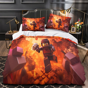 Game Pattern Roblox Bedding Set Quilt Duvet Cover Without Filler (Online Order Only)