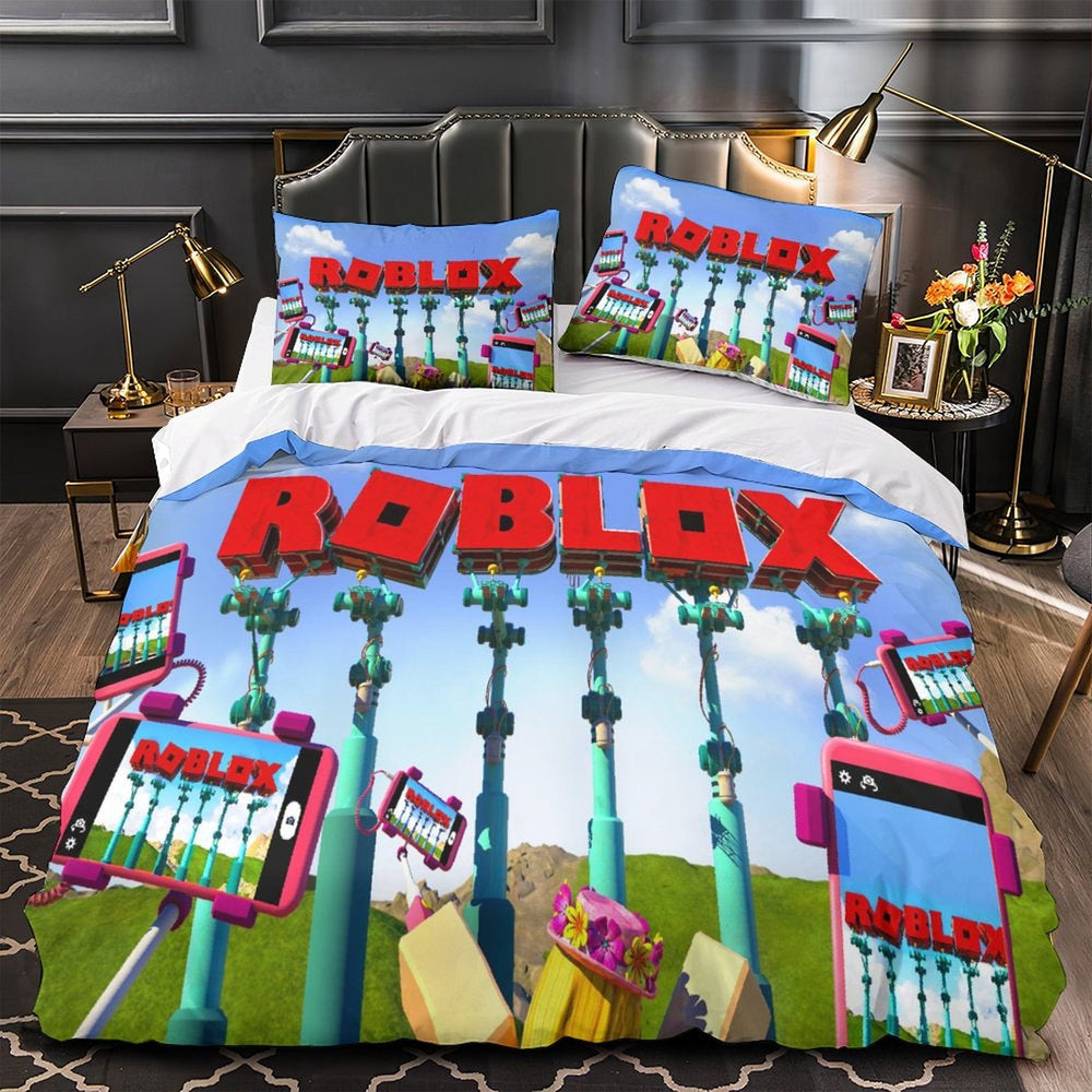 Game Pattern Roblox Bedding Set Quilt Duvet Cover Without Filler (Online Order Only)