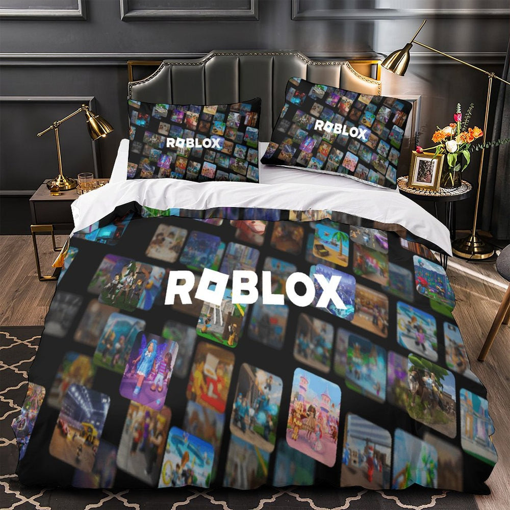 Game Pattern Roblox Bedding Set Quilt Duvet Cover Without Filler (Online Order Only)