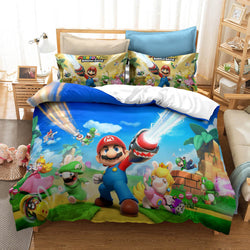 Game Super Mario Bedding Set Pattern Quilt Cover Without Filler (Online Order Only)