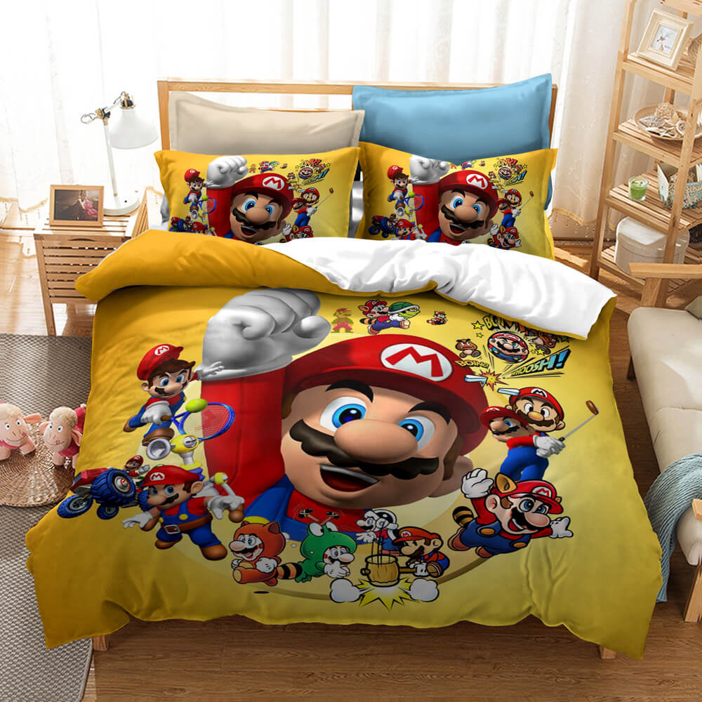 Game Super Mario Bedding Set Pattern Quilt Cover Without Filler (Online Order Only)