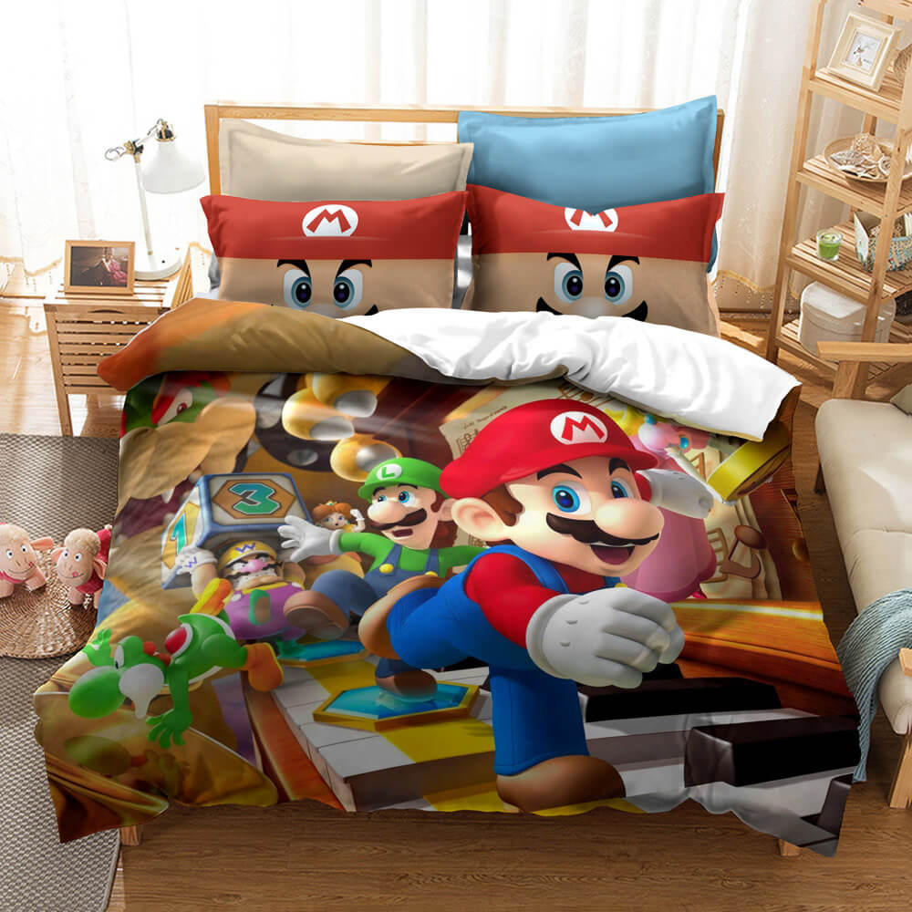 Game Super Mario Bedding Set Pattern Quilt Cover Without Filler (Online Order Only)