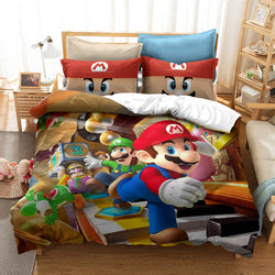 Game Super Mario Bedding Set Pattern Quilt Cover Without Filler (Online Order Only)