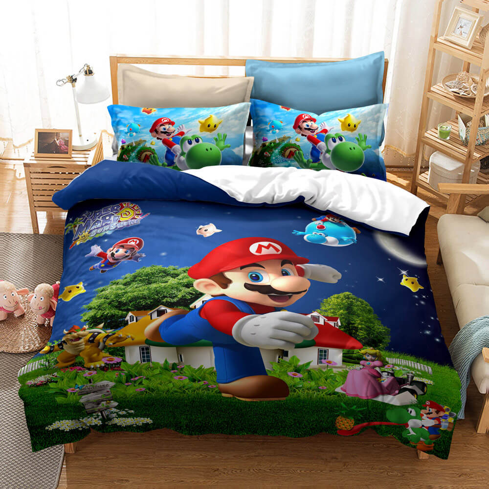 Game Super Mario Bedding Set Pattern Quilt Cover Without Filler (Online Order Only)