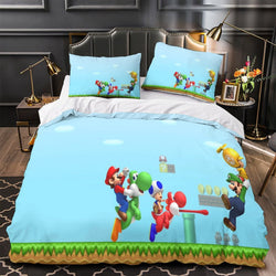 Game Super Mario Duvet Cover Pattern Bedding Set Without Filler (ONLINE ORDER ONLY)