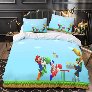 Game Super Mario Duvet Cover Pattern Bedding Set Without Filler (ONLINE ORDER ONLY)