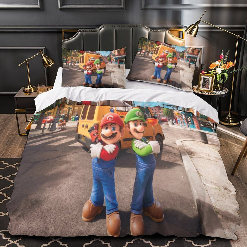 Game Super Mario Duvet Cover Pattern Bedding Set Without Filler (ONLINE ORDER ONLY)