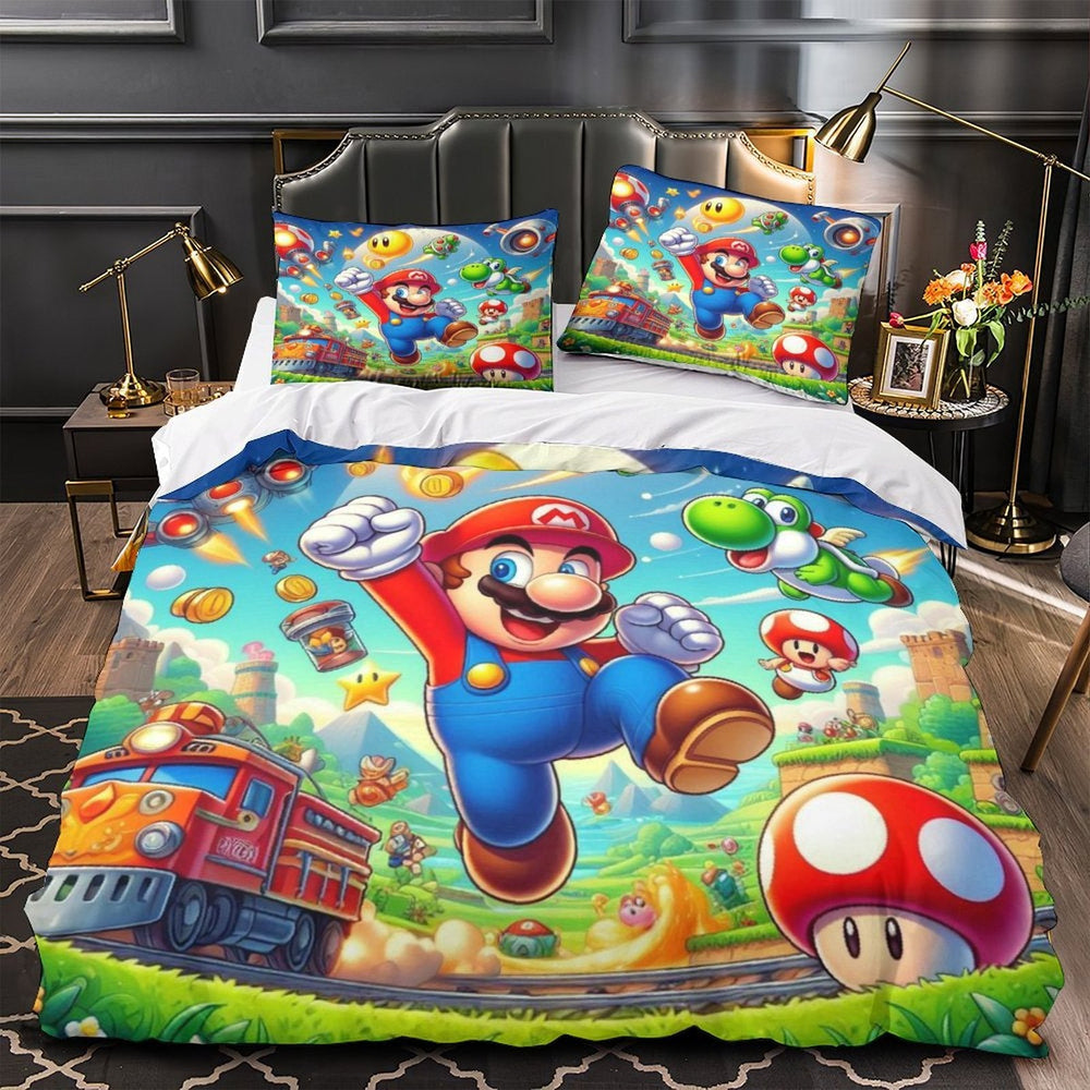 Game Super Mario Duvet Cover Pattern Bedding Set Without Filler (ONLINE ORDER ONLY)