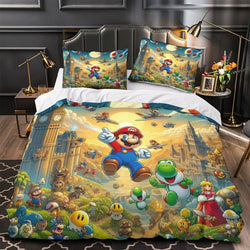 Game Super Mario Duvet Cover Pattern Bedding Set Without Filler (ONLINE ORDER ONLY)