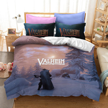 Game Valheim Cosplay Bedding Set Quilt Cover Without Filler (Online Order Only)