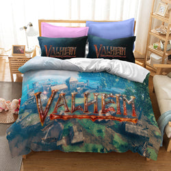 Game Valheim Cosplay Bedding Set Quilt Cover Without Filler (Online Order Only)