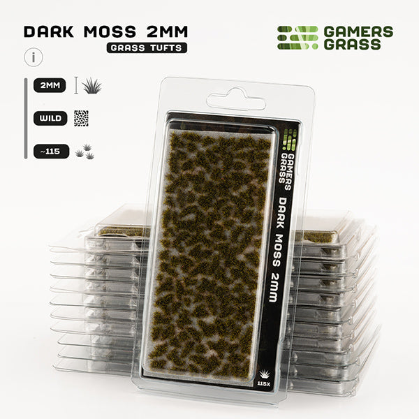 Gamers Grass Tufts: Dark Moss 2mm- Wild (ONLINE ORDER ONLY)