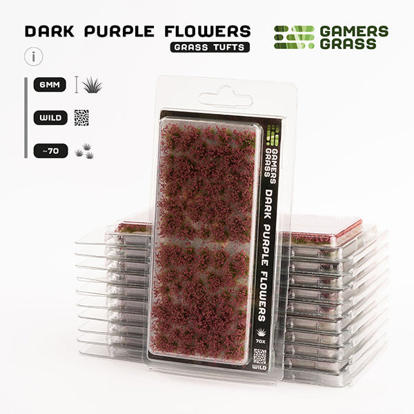Gamers Grass Tufts: Dark Purple Flowers- Wild (ONLINE ORDER ONLY)