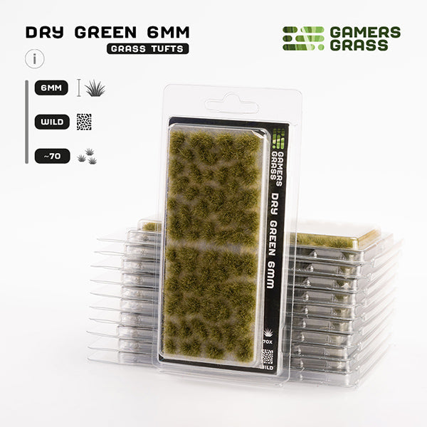 Gamers Grass Tufts: Dry Green 6mm- Wild (ONLINE ORDER ONLY)