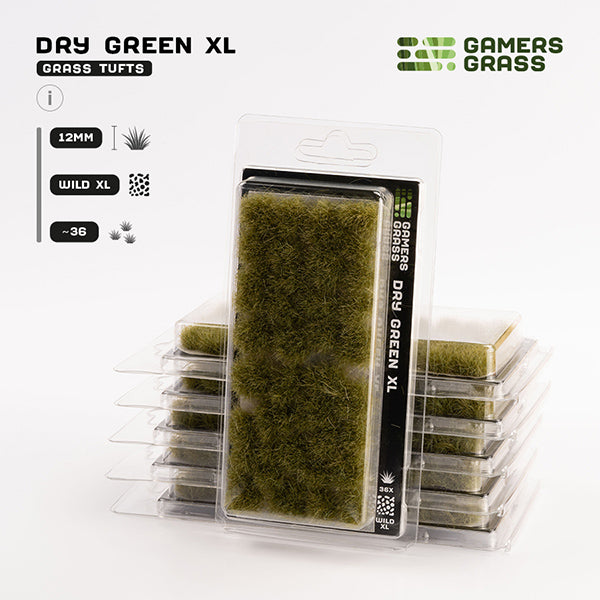 Gamers Grass Tufts: Dry Green XL 12mm- Wild XL (ONLINE ORDER ONLY)