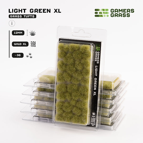 Gamers Grass Tufts: Light Green XL 12mm- Wild XL (ONLINE ORDER ONLY)