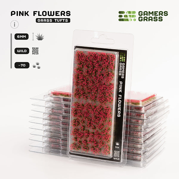 Gamers Grass Tufts: Pink Flowers- Wild (ONLINE ORDER ONLY)