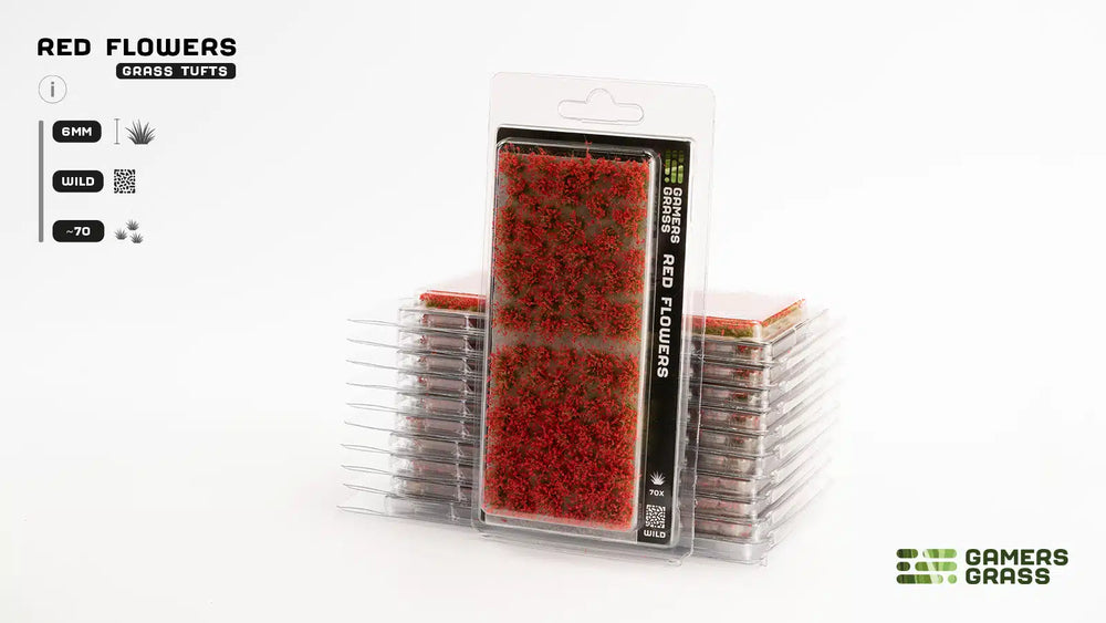 Gamers Grass Tufts: Red Flowers- Wild (ONLINE ORDER ONLY)