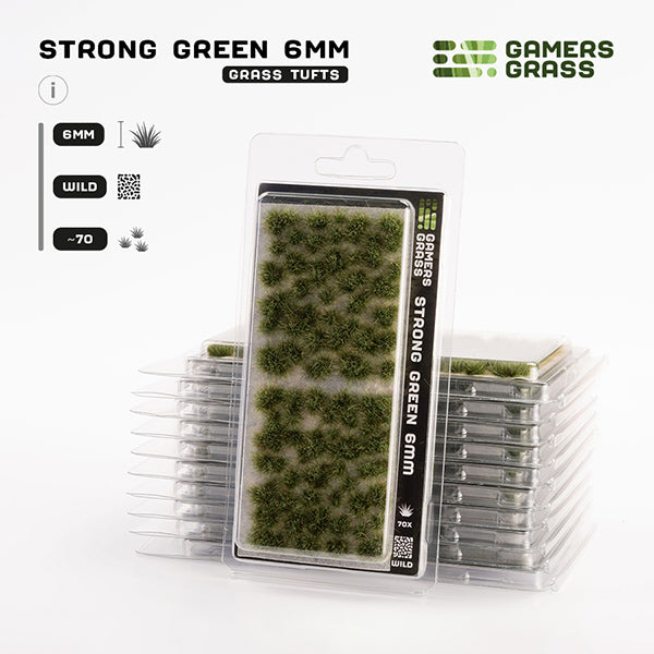 Gamers Grass Tufts: Strong Green 6mm - Wild (ONLINE ORDER ONLY)