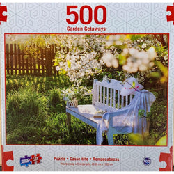 Garden Bench Garden Getaways 500 Piece Jigsaw Puzzle Sure Lox (ONLINE ORDER ONLY)