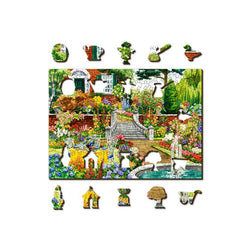 Garden Five O'clock 200 Piece Wood Jigsaw Puzzle Wooden City (ONLINE ORDER ONLY)