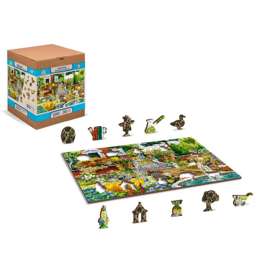 Garden Five O'clock 200 Piece Wood Jigsaw Puzzle Wooden City (ONLINE ORDER ONLY)