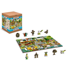 Garden Five O'clock 200 Piece Wood Jigsaw Puzzle Wooden City (ONLINE ORDER ONLY)