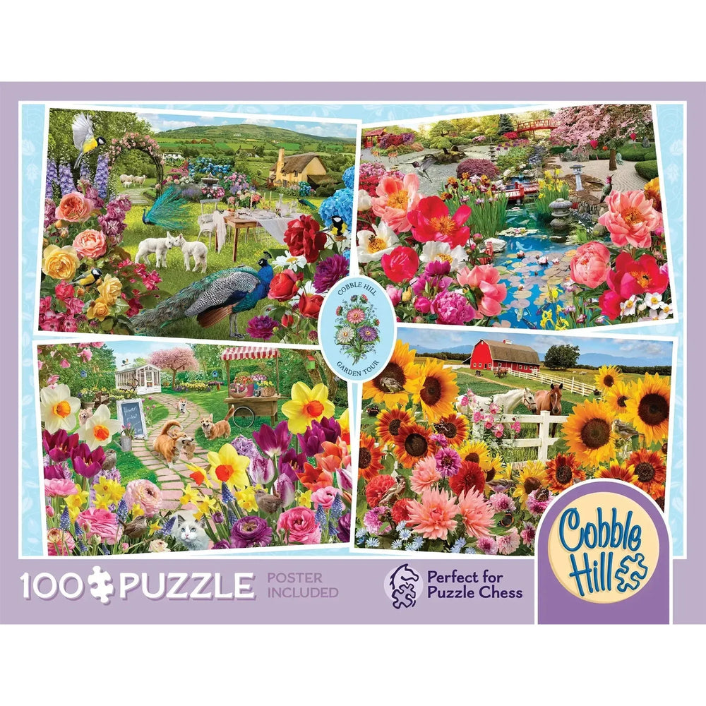 Garden Tour 100 Large Piece Jigsaw Puzzle Cobble Hill