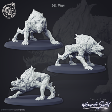 3D Printed Cast n Play Garm Hell Hound 28mm 32mm D&D (Online Only)