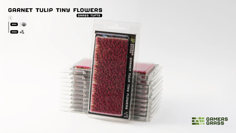 Gamers Grass | Tiny Flower Tuft Set | Garnet Tulip (ONLINE ORDER ONLY)