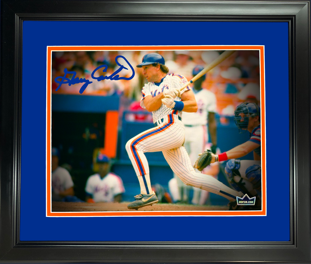Framed Gary Carter New York Mets Facsimile Laser Engraved Signature Auto 11"x14" Baseball Photo HOFSM Holo (ONLINE ORDER ONLY)