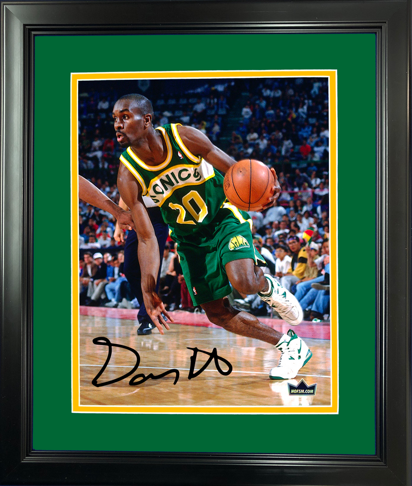 Framed Gary Payton Facsimile Laser Engraved Signature Auto Seattle Supersonics 11"x14" Basketball Photo HOFSM Holo (ONLINE ORDER ONLY)