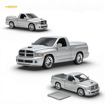 (Pre-Order) Funny Model 2004 Dodge RAM SRT-10 - Bright Silver Metallic 1:64 (ONLINE ORDER ONLY)