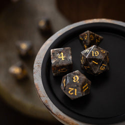 Gemstone Yooperlite Hand Carved DND Dice Set (ONLINE ORDER ONLY)
