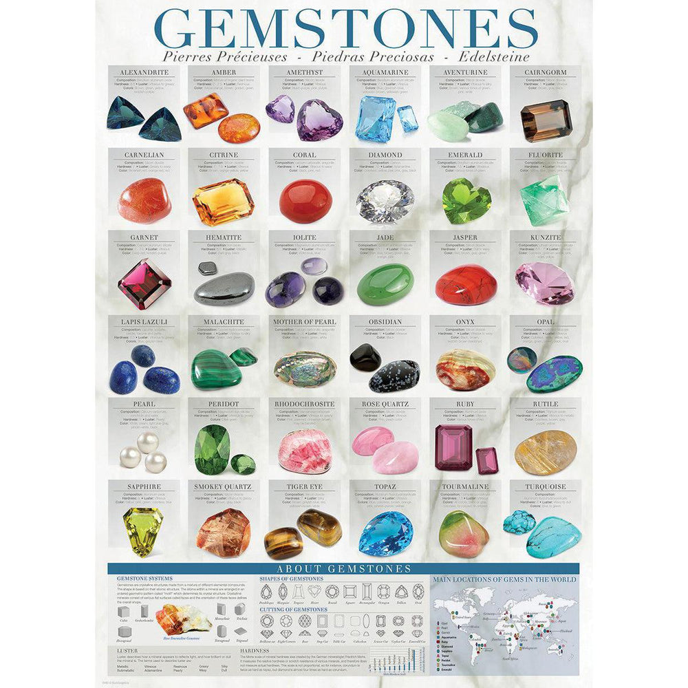 Gemstones 1000 Piece Jigsaw Puzzle Eurographics (ONLINE ORDER ONLY)