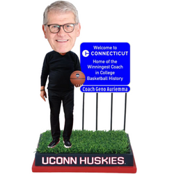 Coach Geno Auriemma UConn Huskies Win Record Bobbleheads (Presale) (ONLINE ORDER ONLY)