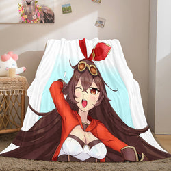 Genshin Impact Aether Lumine Flannel Caroset Throw Cosplay Blanket (Online Order Only)