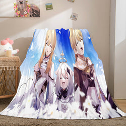Genshin Impact Aether Lumine Flannel Caroset Throw Cosplay Blanket (Online Order Only)