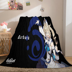 Genshin Impact Aether Lumine Flannel Caroset Throw Cosplay Blanket (Online Order Only)