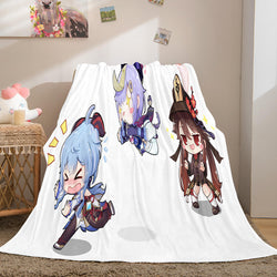 Genshin Impact Aether Lumine Flannel Caroset Throw Cosplay Blanket (Online Order Only)