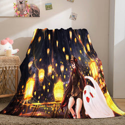 Genshin Impact Aether Lumine Flannel Caroset Throw Cosplay Blanket (Online Order Only)